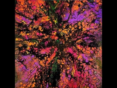 (9) How to do Acrylic Pour and Swipe with Sandra Lett Explosion 20"X20" 120117