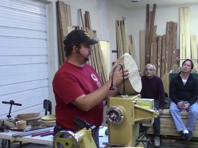 Allen Jensen demonstrates how to go from a log to a finished bowl.