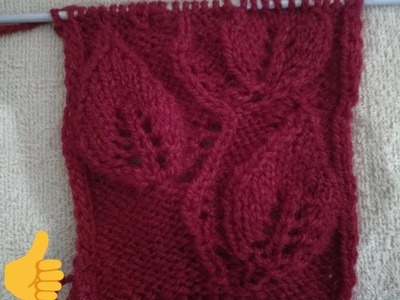 Beautiful leaf pattern|| Smart knitting|| latest 2017 in hindi [Easy]