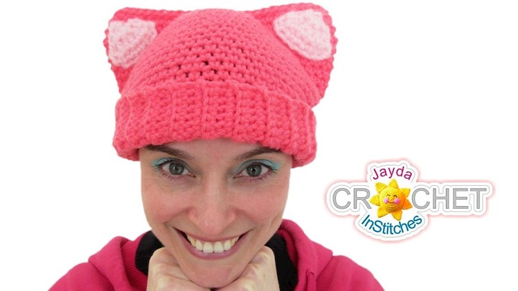 Cat Ears Hat Crochet Tutorial - for Adults & Kids!