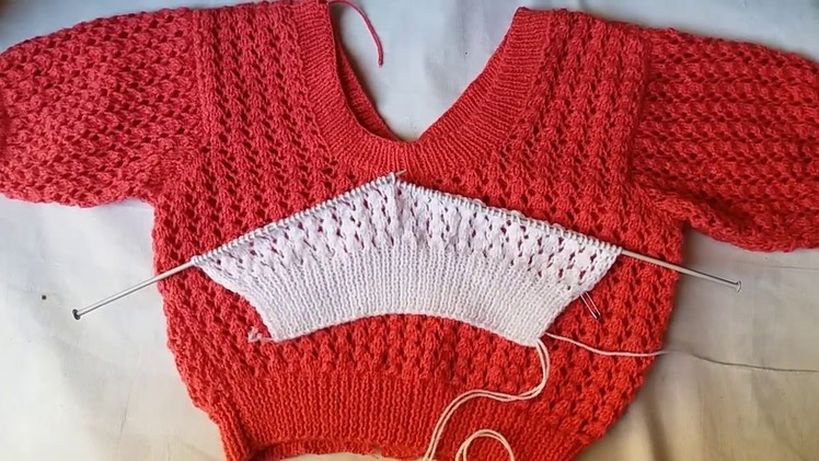 Choli cut blouse knitting design # part - 1