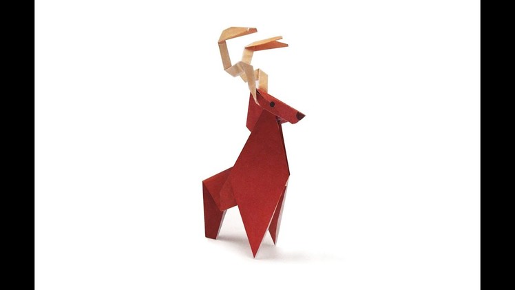 Christmas Origami Reindeer - Easy origami - How to make an easy origami deer