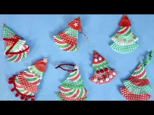 Christmas Trinkets: How to Make Trees Out of Cupcake Liners