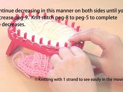 CLOVER 3178 Standing Oval knitting Loom Basic Instructions heel 20160810