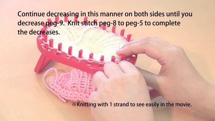 CLOVER 3178 Standing Oval knitting Loom Basic Instructions heel 20160810