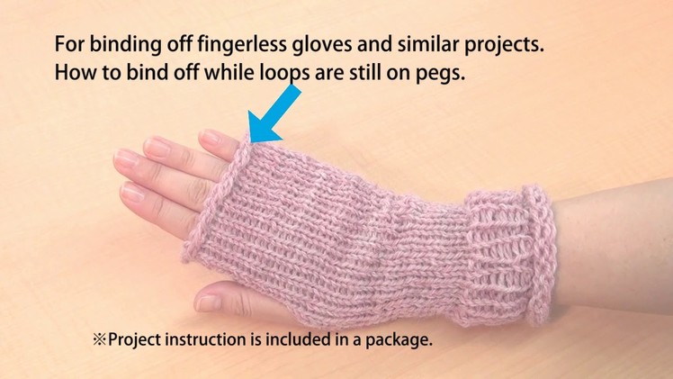 CLOVER 3178 Standing Oval knitting Loom Basic Instructions wristwarmer 20160810