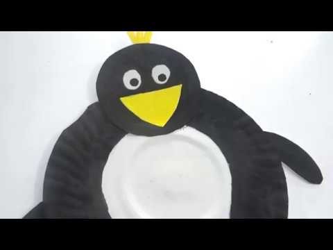 Craft Ideas - How to make Penguin from a paper plate