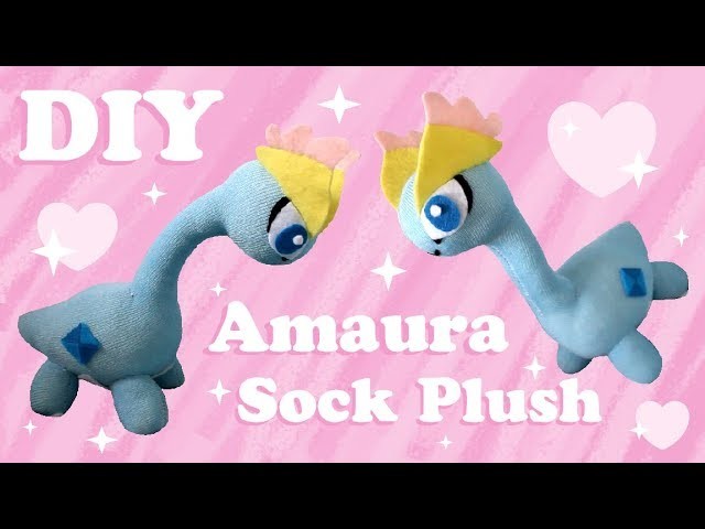 ❤ DIY Amaura Sock Plush! How To Make A Cute Pokemon Plushie! ❤