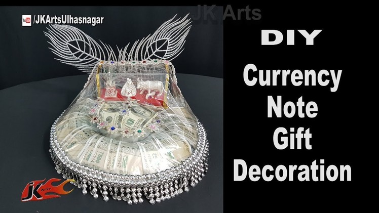 DIY Currency Note Gift Decoration | How to decorate Shagun Money Basket | JK Arts 1315