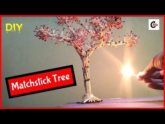 DIY | How To Make A Matchstick Tree step by step | Matchstick Art and Craft |  Home Made