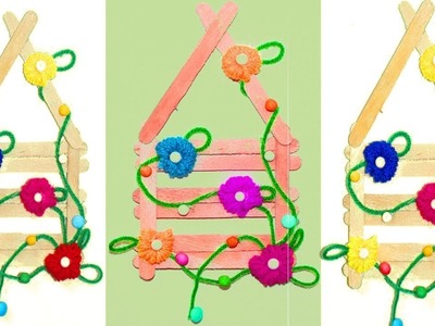DIY: wall hanging with paper flower |  How to make wall hanging at home |  Wall Hanging Ideas