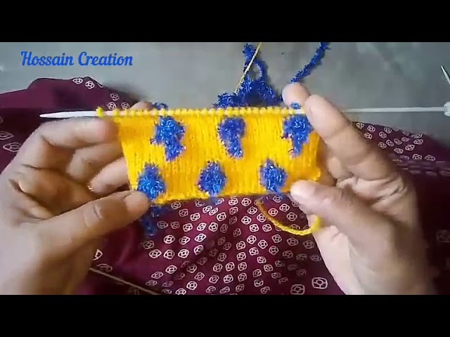 Double colour knitting design very easy (hindi)