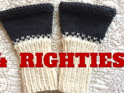 How 2 Knit Wrist Warmers on Circulars Plus Fair Isle Transition - 4 Righties