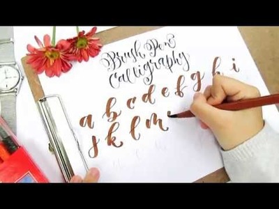 HOW TO: Brush Pen Calligraphy a-z lowercase letters Tutorial