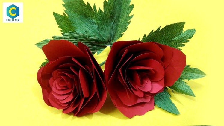 How to Create Realistic Red Rose with Paper I DIY | Crafts Now #newyear