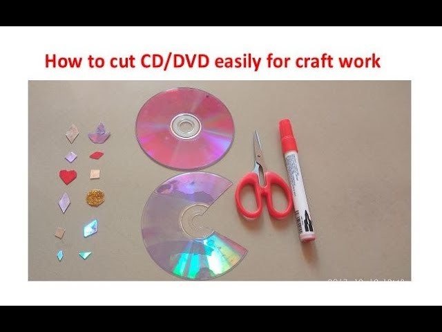 How to cut CD.DVD Easily for CRAFT WORK