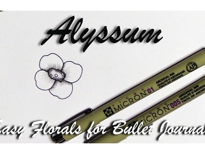 How To Draw Easy Florals for Bullet Journaling #1 Alyssum