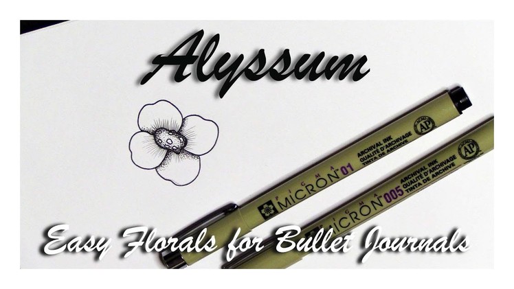 How To Draw Easy Florals for Bullet Journaling #1 Alyssum
