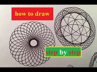 How to draw spirograph pattern art in circle | geometric tutorial-paper crafts for home decoration