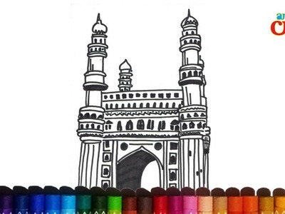 How to Draw the Char Minar ? Hyderabad !