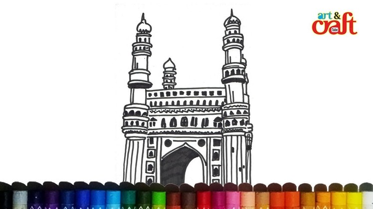 How to Draw the Char Minar ? Hyderabad !