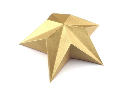How to fold an origami star for Christmas tree topper (Hyo Ahn)
