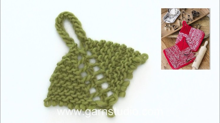 How to knit the potholders in DROPS Extra 0-1405