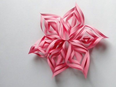 How to Make a 3D Paper Snowflake for Christmas | 3D Paper Snowflake DIY