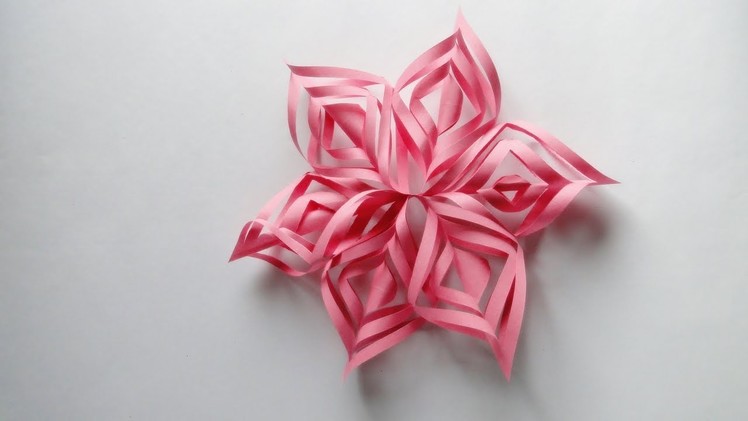 How to Make a 3D Paper Snowflake for Christmas | 3D Paper Snowflake DIY