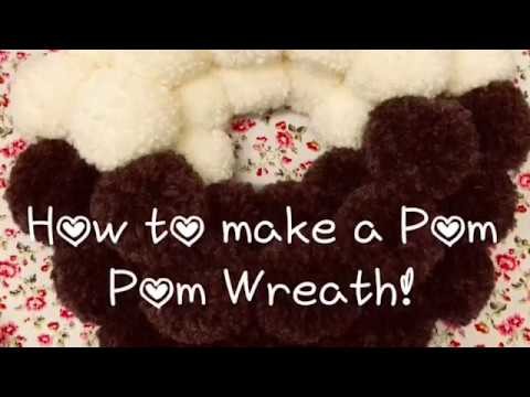 How To Make A Christmas Pudding Pom Pom Wreath