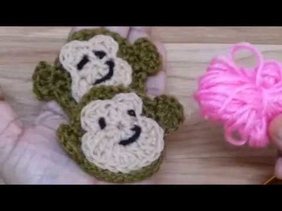 How to make a crochet  monkey face