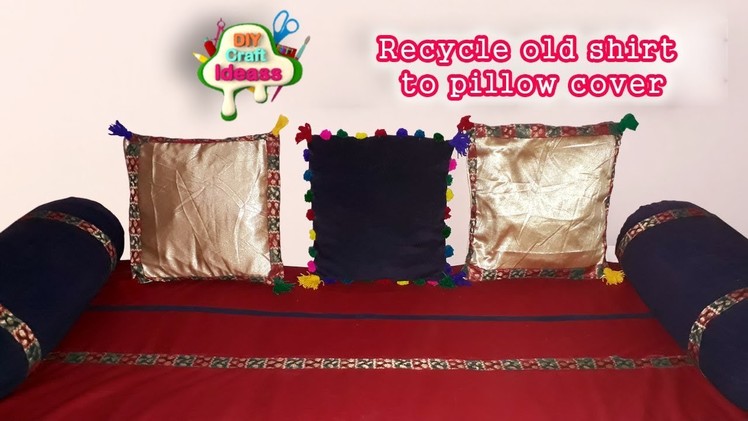 How to make a deco pillow with recycled T-shirt - Easy method II DIY Craft Ideas