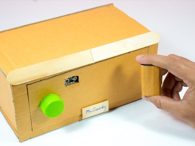 How to make a electronic safe locker from cardboard