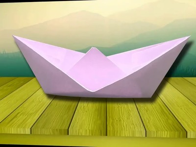 How to make a paper boat & floats. Origami boat