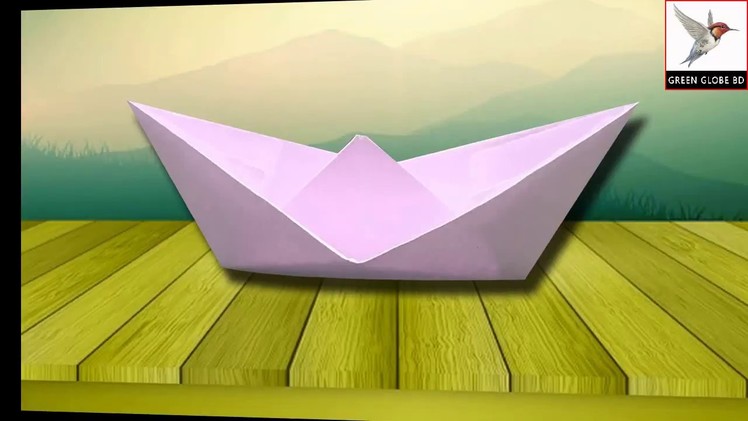 How to make a paper boat & floats. Origami boat