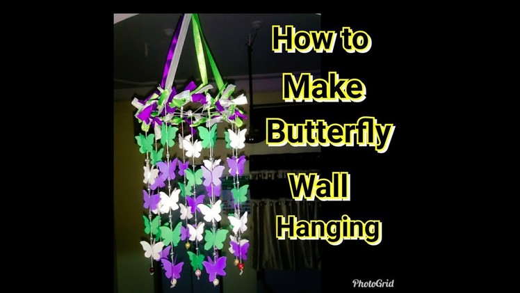 How to Make a Paper Butterfly Hanging. Room Decoration With Paper Butterfly