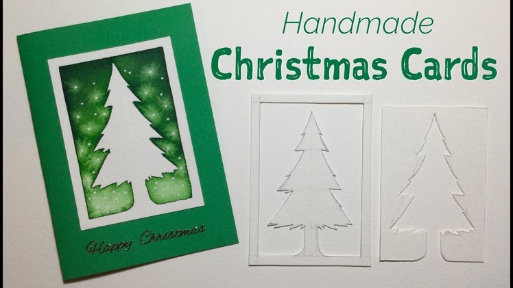 How to make a simple Christmas Card - Tree design and template!