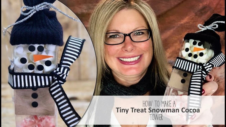 How to make a Tiny Treat Snowman Cocoa Tower featuring Stampin Up