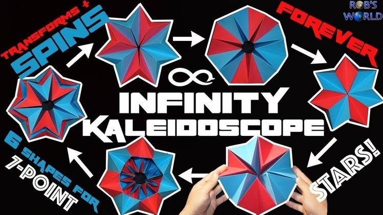 How to Make a Transforming INFINITY Kaleidoscope - Spins FOREVER!