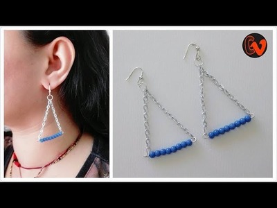 How to Make a Trendy Earrings Tutorial .  DIY