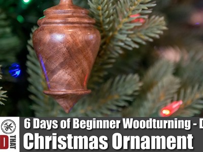 How to Make a Wooden Christmas Ornament | Beginner Woodturning Projects Day 6