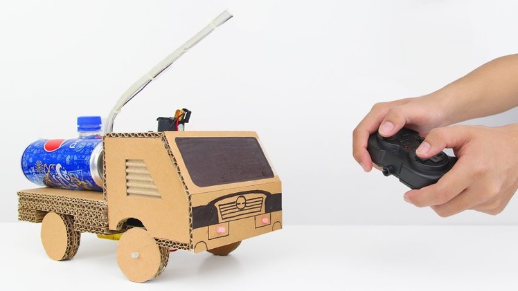 How to Make Amazing Remote Control Fire Truck from Cardboard