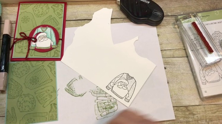 How to make an adorable Christmas card with Stampin Blends!