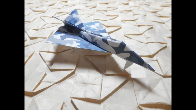 How to make an origami fighter jet with landing gear (Diamondback A)