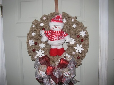 How To Make Carmen's Burlap Snowman Wreath
