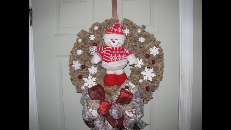 How To Make Carmen's Burlap Snowman Wreath