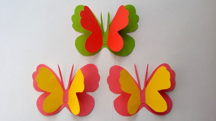How to Make Easy & Simple Butterfly  With Colour  Paper!!!