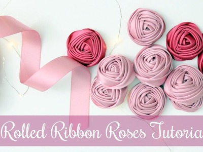 How to make flowers from Satin Ribbon | Rolled Ribbon Rose Tutorial | Easy Beginners Project