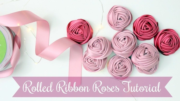 How to make flowers from Satin Ribbon | Rolled Ribbon Rose Tutorial | Easy Beginners Project