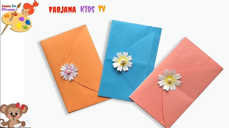 How to make Folded Heart Envelope.easy craft for kids